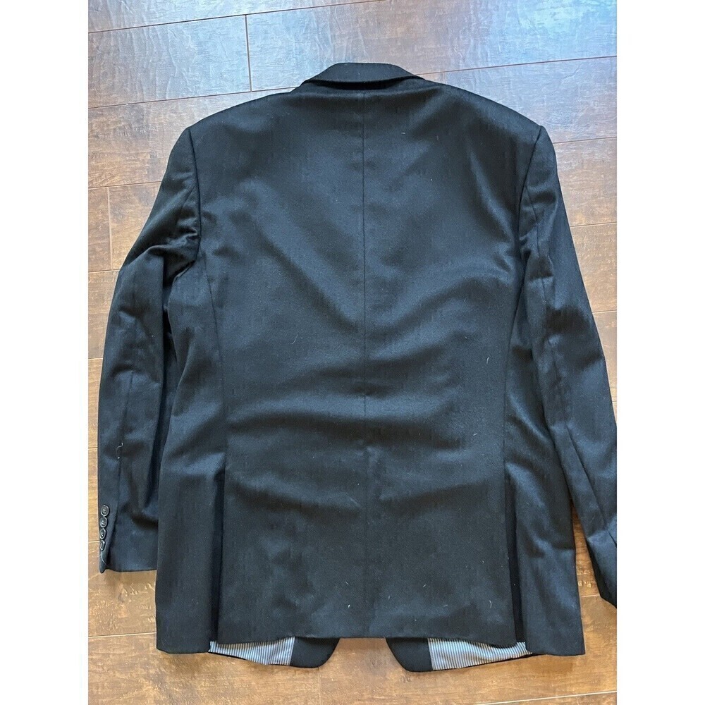 Calvin Klein Mens 100% Cashmere Black Suit Sport Coat Size 46Long - Picture 9 of 9